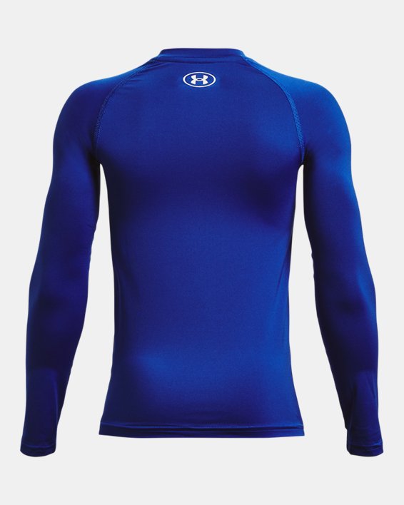 Boys' HeatGear® Long Sleeve, Blue, pdpMainDesktop image number 1